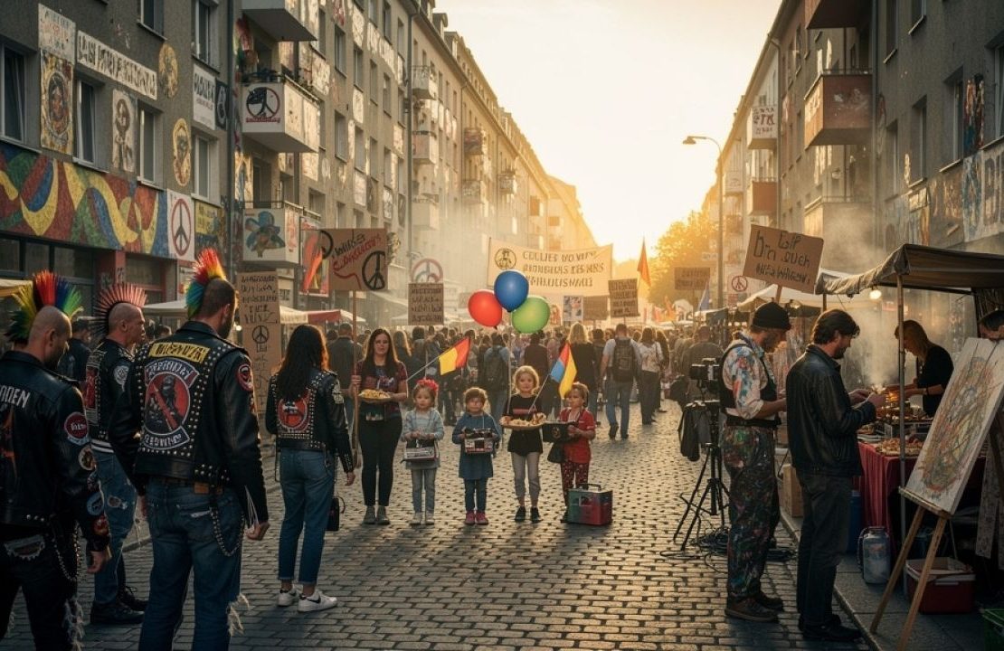 Der wilde Herzschlag der Stadt: Straßenfeste, Demos und Pop-Up-Kunst im Berlin der 80er