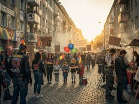 Der wilde Herzschlag der Stadt: Straßenfeste, Demos und Pop-Up-Kunst im Berlin der 80er