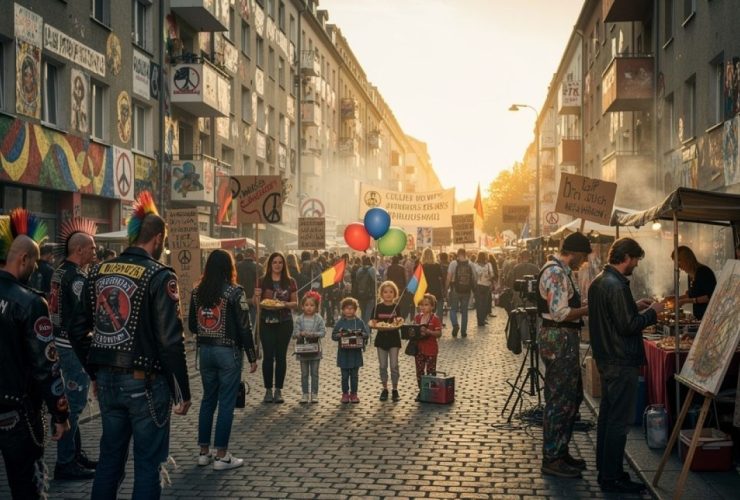 Der wilde Herzschlag der Stadt: Straßenfeste, Demos und Pop-Up-Kunst im Berlin der 80er